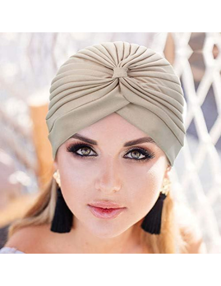 Beanie Turbantes Elásticos SATINIOR 6 Piezas Multicolor