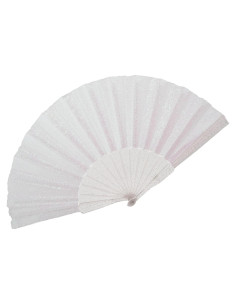 Abanico de Mano Brillante SiissaPeksid Blanco 42 cm