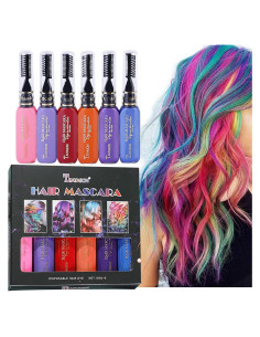 Set de 6 Tizas de Color Arcoíris para Cabello Gorvalin