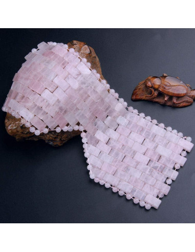 Máscara de Sueño de Cuarzo Rosa Natural TGS Gems 22.86x10.16cm