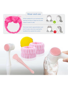 Kit de Limpieza Facial BOYYJING con Cepillo, Diadema y Esponjas 2