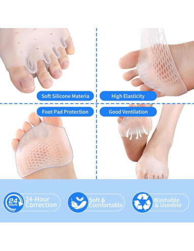 Separadores de Dedos Puoposty para Juanetes y Dedo en Martillo - 8 Pcs