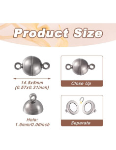 20 Broches Magnéticos Craftdady 14.5x8mm para Joyería 2