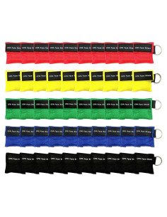 50 Máscaras de Escudo Facial CPR Aoutacc - Kit de Emergencia