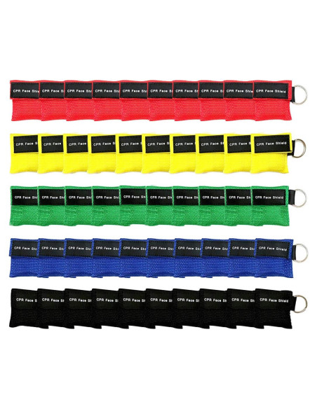 50 Máscaras de Escudo Facial CPR Aoutacc - Kit de Emergencia