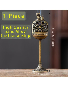 Quemador de Incienso OULIGET Alto de Bronce 11.5cm 2