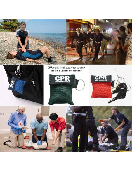 50 Máscaras de Escudo Facial CPR Aoutacc - Kit de Emergencia