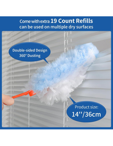 Kit de Recargas Plumero Microfibra 20 Piezas Qaestfy 14"