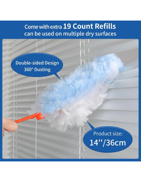 Kit de Recargas Plumero Microfibra 20 Piezas Qaestfy 14"