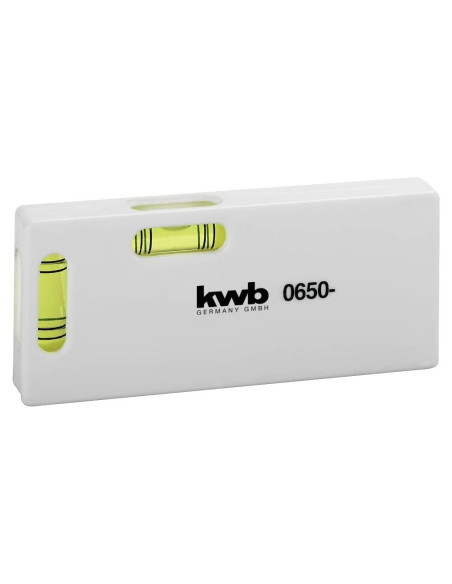 Nivel de Burbuja Mini KWB 10 cm Horizontal y Vertical Blanco