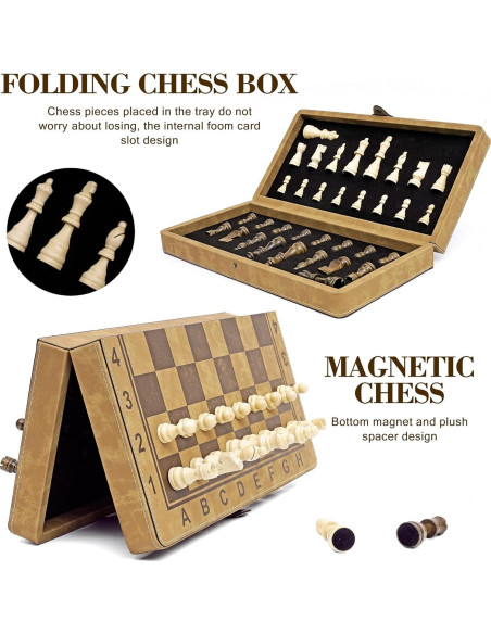 Juego de Ajedrez Magnético 15 Pulgadas Bucher&Rossini