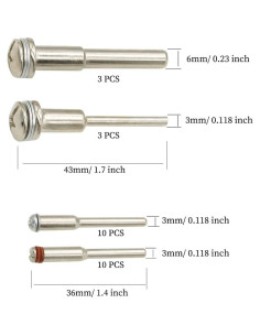 Juego de 26 Piezas de Rueda de Corte Hamineler con Mandriles 2