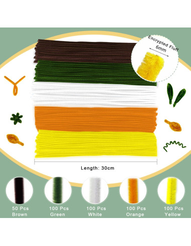 Kit de Manualidades Morcheiong 480 Piezas Flores DIY Verde Amarillo
