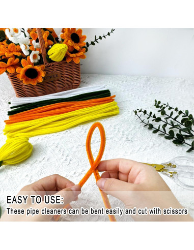 Kit de Manualidades Morcheiong 480 Piezas Flores DIY Verde Amarillo