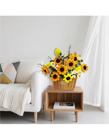 Kit de Manualidades Morcheiong 480 Piezas Flores DIY Verde Amarillo