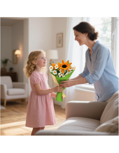 Kit de Manualidades Morcheiong 480 Piezas Flores DIY Verde Amarillo