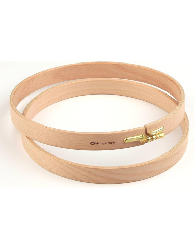 Aro de Bordado de Madera Nurge 24 mm con Tornillo Ajustable