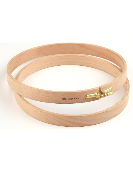 Aro de Bordado de Madera Nurge 24 mm con Tornillo Ajustable