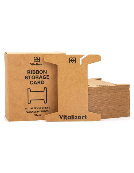 Organizador de Cinta Vitalizart 50 Piezas Cartón 8.5x10cm