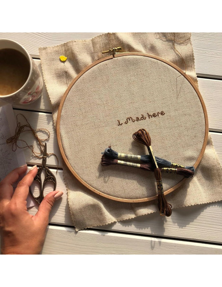 Aro de Bordado de Madera Nurge 24 mm con Tornillo Ajustable