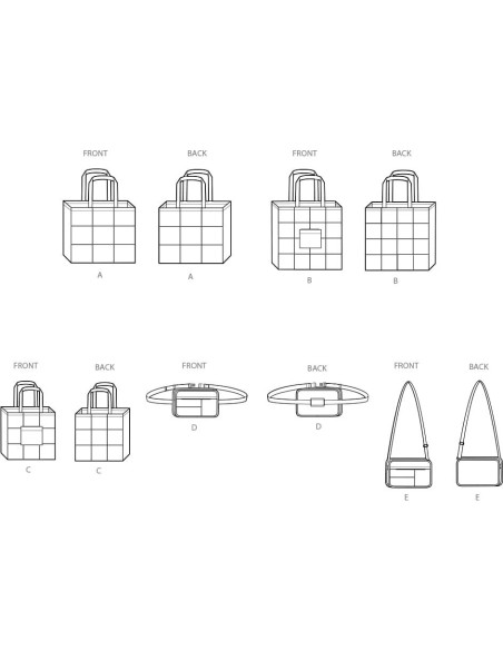 Patrón de Costura Simplicidad S3086OS para Bolsas de Parchwork