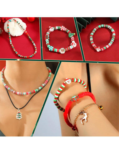 Kit de Cuentas de Arcilla Navideña JMUQ 5200pcs 6mm