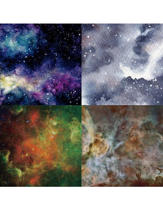 Bloc de Papel para Scrapbook YASMEN 24 Hojas 15.24 cm Cielo Estrellado 2