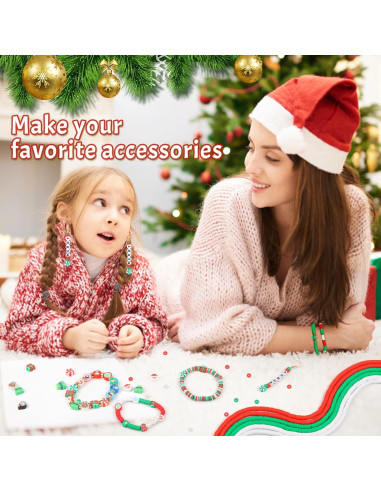 Kit de Cuentas de Arcilla Navideña JMUQ 5200pcs 6mm
