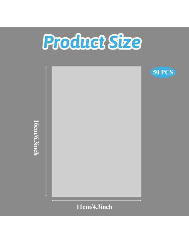 50 Hojas de Acetato Transparente EupHHonycs 16x11 cm para Manualidades