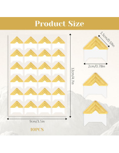 240 Esquinas Autoadhesivas para Fotos QfwdfcTrenz 6 Colores 2