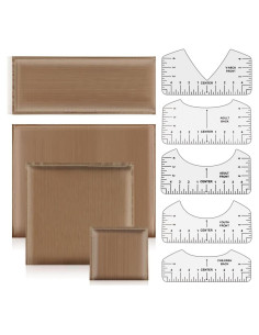 Kit de Prensa Térmica 9 Piezas Geila - Almohadillas y Reglas