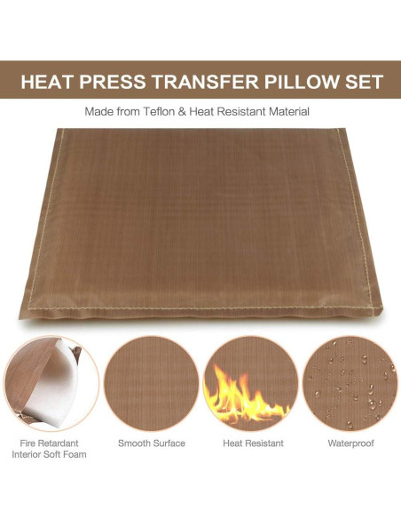 Kit de Prensa Térmica 9 Piezas Geila - Almohadillas y Reglas