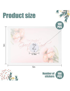 100 Sobres Transparentes 12.7x8.9cm AZLLRNYE + Etiquetas Boda 2