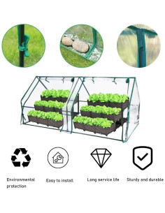 Mini Invernadero Portátil Focefec 1.83m x 0.91m Resistente UV 2