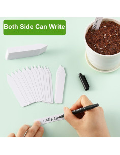 300 Etiquetas para Plantas ModaSin 10.16 cm Blancas Reutilizables 2
