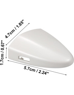 Cubierta de Manija de Puerta Delantera Izquierda X AUTOHAUX Blanca 2