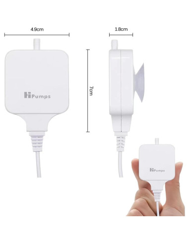 Mini Bomba de Aire Hpumps para Acuario 1.5W hasta 56.78L