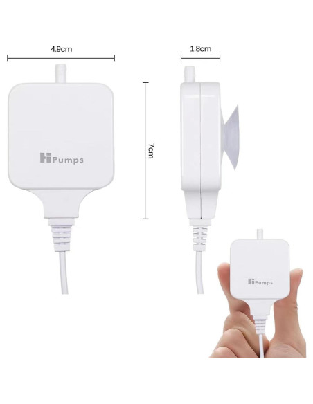 Mini Bomba de Aire Hpumps para Acuario 1.5W hasta 56.78L