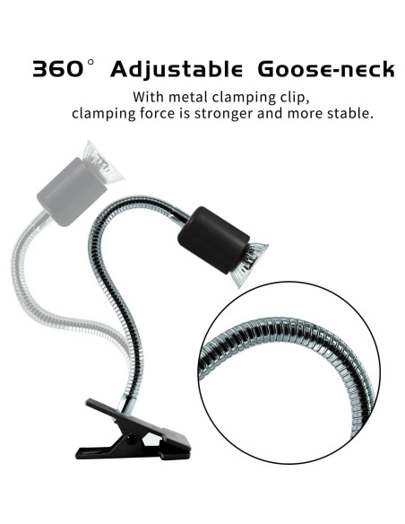 Lámpara de Calor UVA UVB para Reptiles WaazoRep con Temporizador