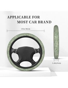 Cubierta de Volante Floral Verde Salvia PMS854AZ Universal 37-38 cm 2