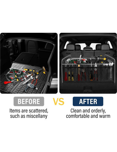 Organizador de Maletero JHGFVC para Subaru Blanco 51.3x31.8x25.9cm