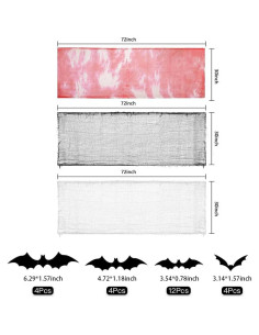 9 Paneles Tela Espeluznante Halloween QINYIER 182.88x76.2cm 2