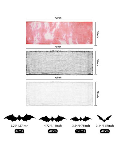 9 Paneles Tela Espeluznante Halloween QINYIER 182.88x76.2cm