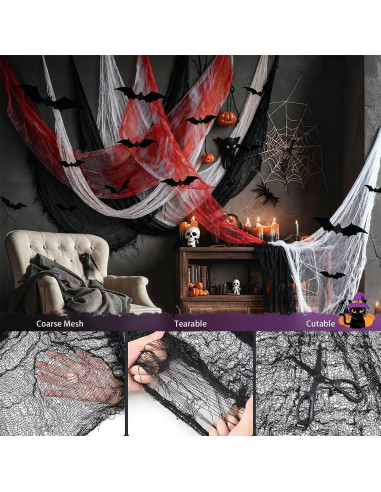 9 Paneles Tela Espeluznante Halloween QINYIER 182.88x76.2cm