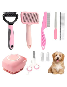 Kit de Aseo para Mascotas Toy Poodle Lady - 9 Piezas Rosa