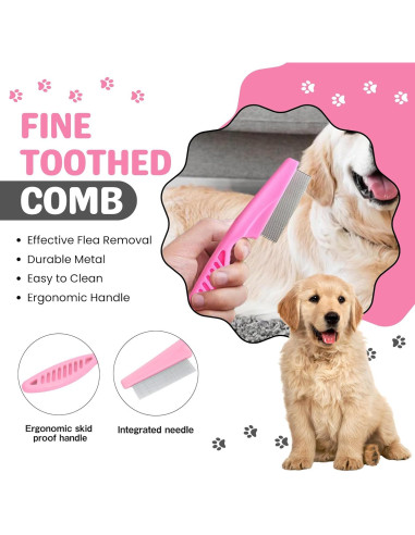 Kit de Aseo para Mascotas Toy Poodle Lady - 9 Piezas Rosa