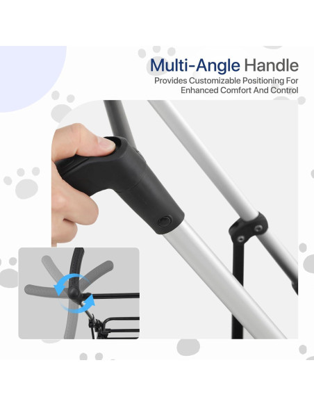 Carrito para Mascotas MIRAMINGLE 3-en-1 Plegable Rosa