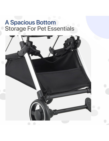 Carrito para Mascotas MIRAMINGLE 3-en-1 Plegable Rosa