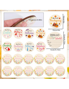 Carteles de Hitos Mensuales de Madera 11PCS para Bebés 2