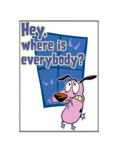 Imán Ata-Boy Coraje El Perro Cobarde 6.35 x 8.89 cm